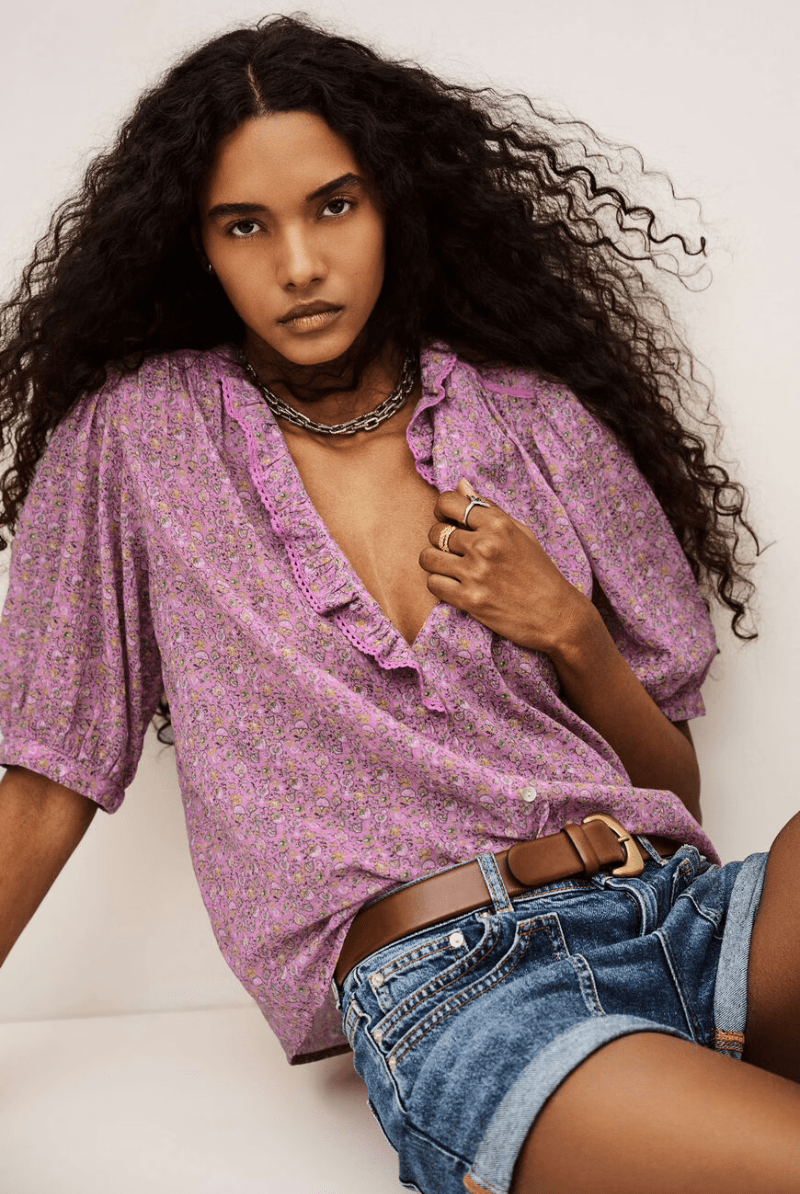 Shirts & Tops - ba&sh - Physalys Shirt in Rose - Archery Close