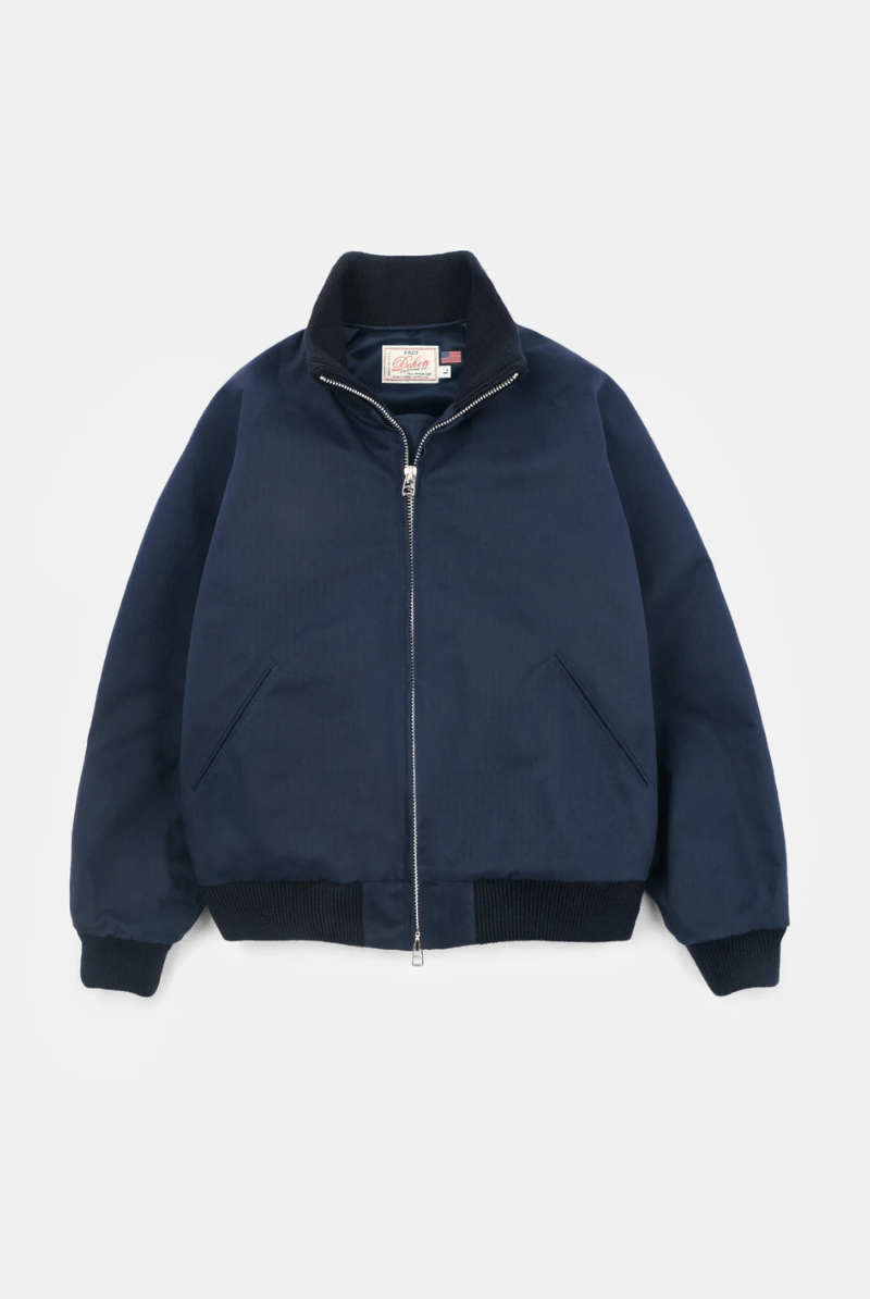 Outerwear - Dehen 1920 - Pilot Jacket - Dry Wax Cotton, Regal Blue - Archery Close