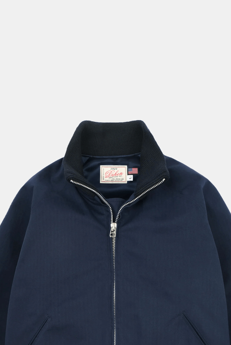 Outerwear - Dehen 1920 - Pilot Jacket - Dry Wax Cotton, Regal Blue - Archery Close