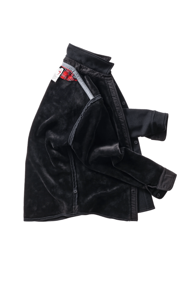 Shirts & Tops - Relwen - Pique Fleece Workshirt in Black - Archery Close