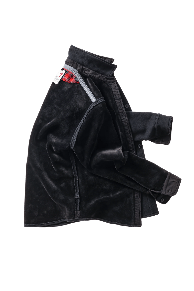 Shirts & Tops - Relwen - Pique Fleece Workshirt in Black - Archery Close