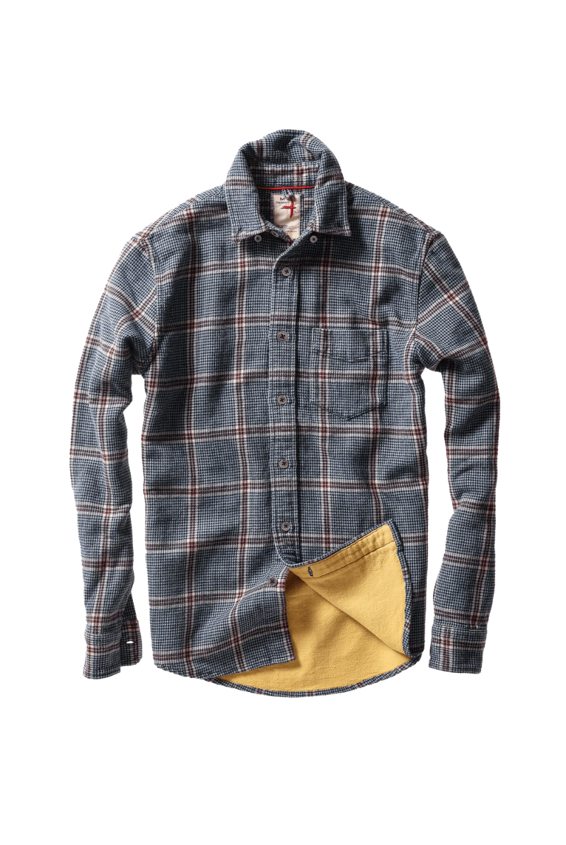 Shirts & Tops - Relwen - Plaid Chamois Lined Flannel - Blue/Khaki/Red - Archery Close