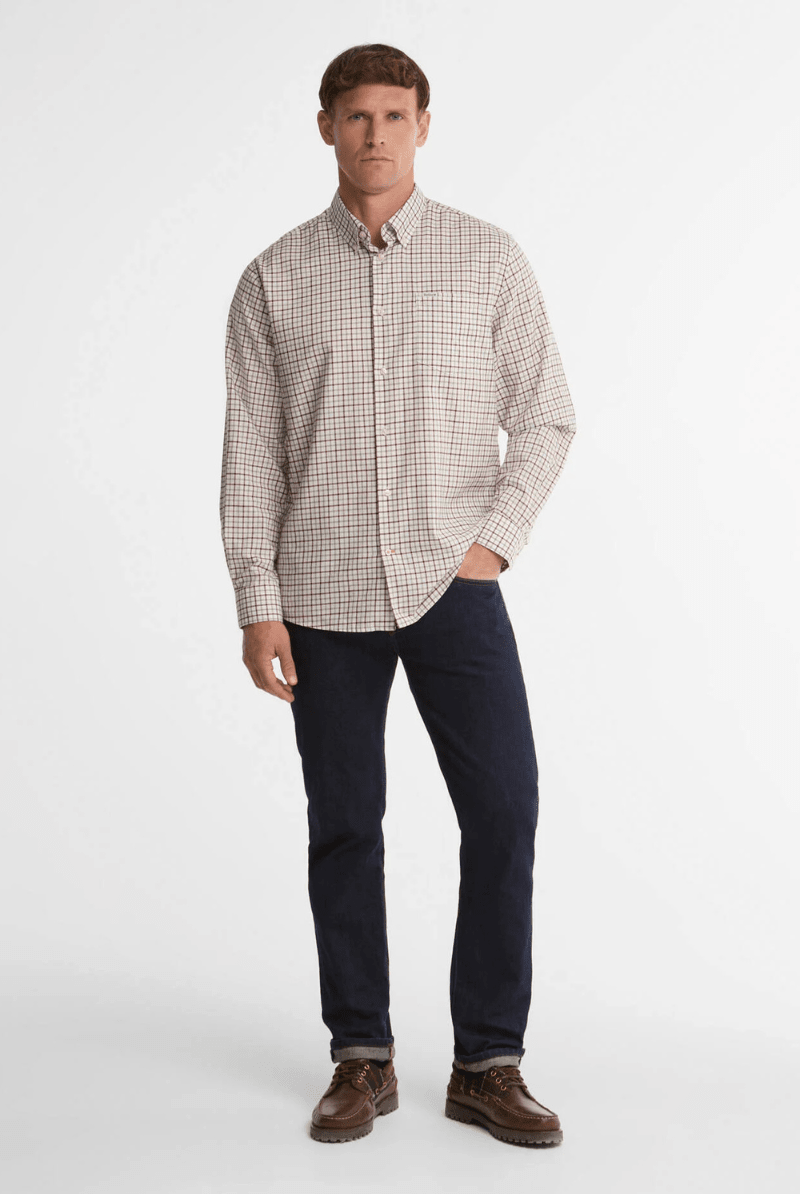 Shirts & Tops - Barbour - Preston Regular Long-Sleeved Shirt - Archery Close