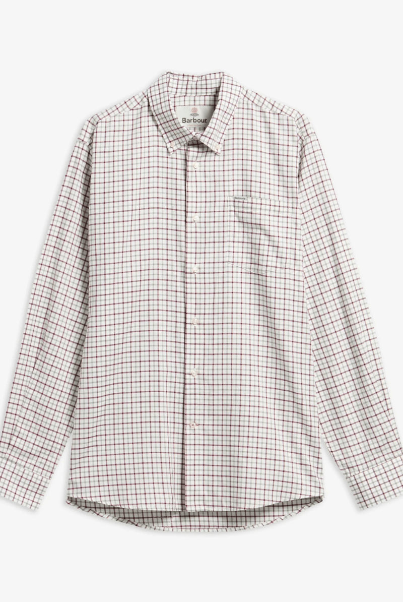 Shirts & Tops - Barbour - Preston Regular Long-Sleeved Shirt - Archery Close