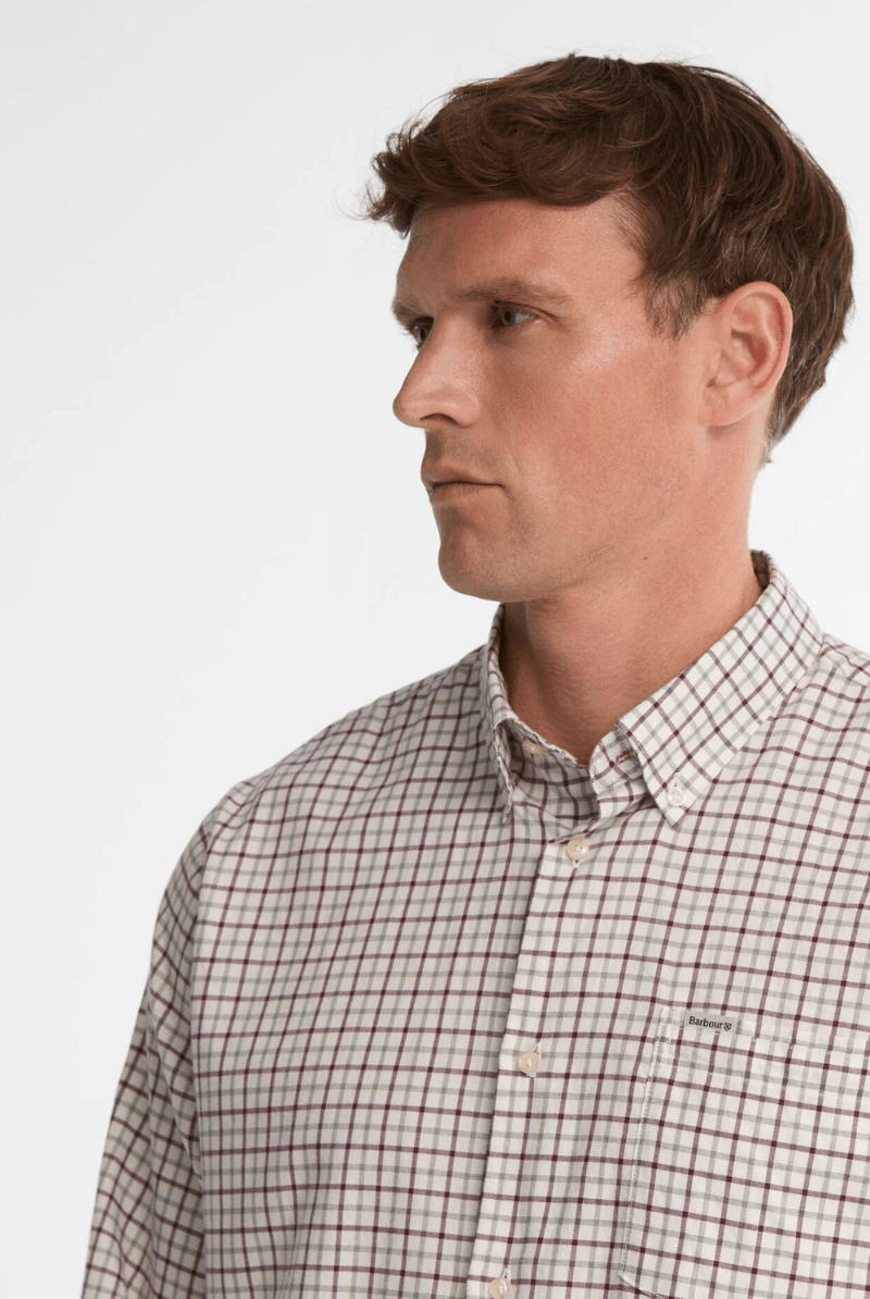 Shirts & Tops - Barbour - Preston Regular Long-Sleeved Shirt - Archery Close