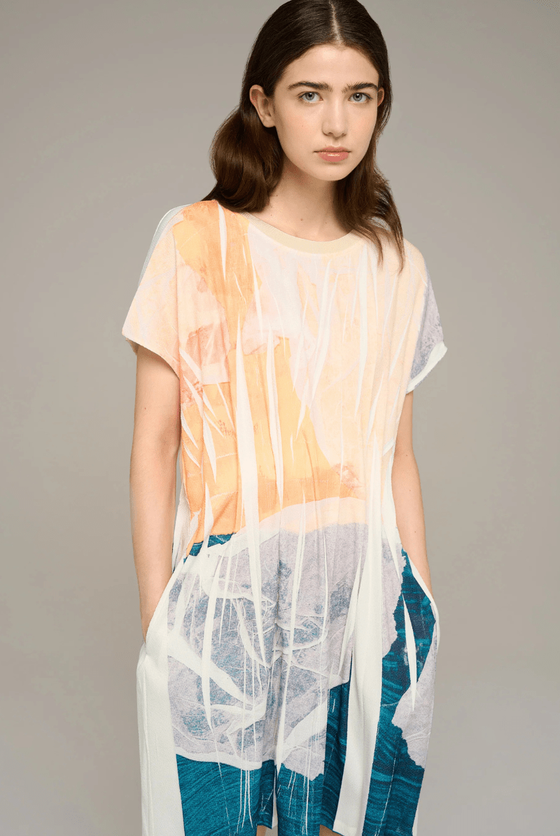 Dresses - Cotelac - Printed fitted mini dress - Archery Close
