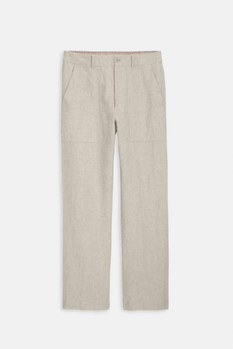 Pants - Alex Mill - Pull on Field Pant in Flax Linen - Archery Close