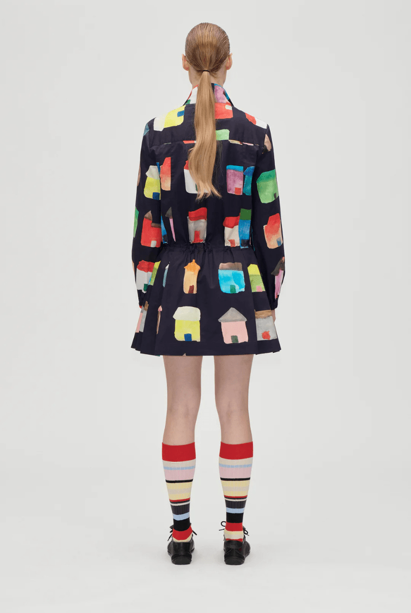 Dresses - Stine Goya - Pullover Parka Dress in Refugios - Archery Close