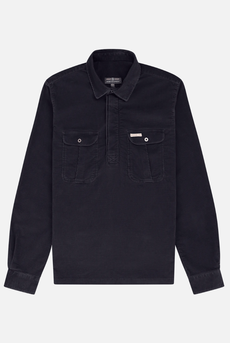 Shirts & Tops - Amundsen - Ranger Velvet Half - Zip Shirt - Archery Close