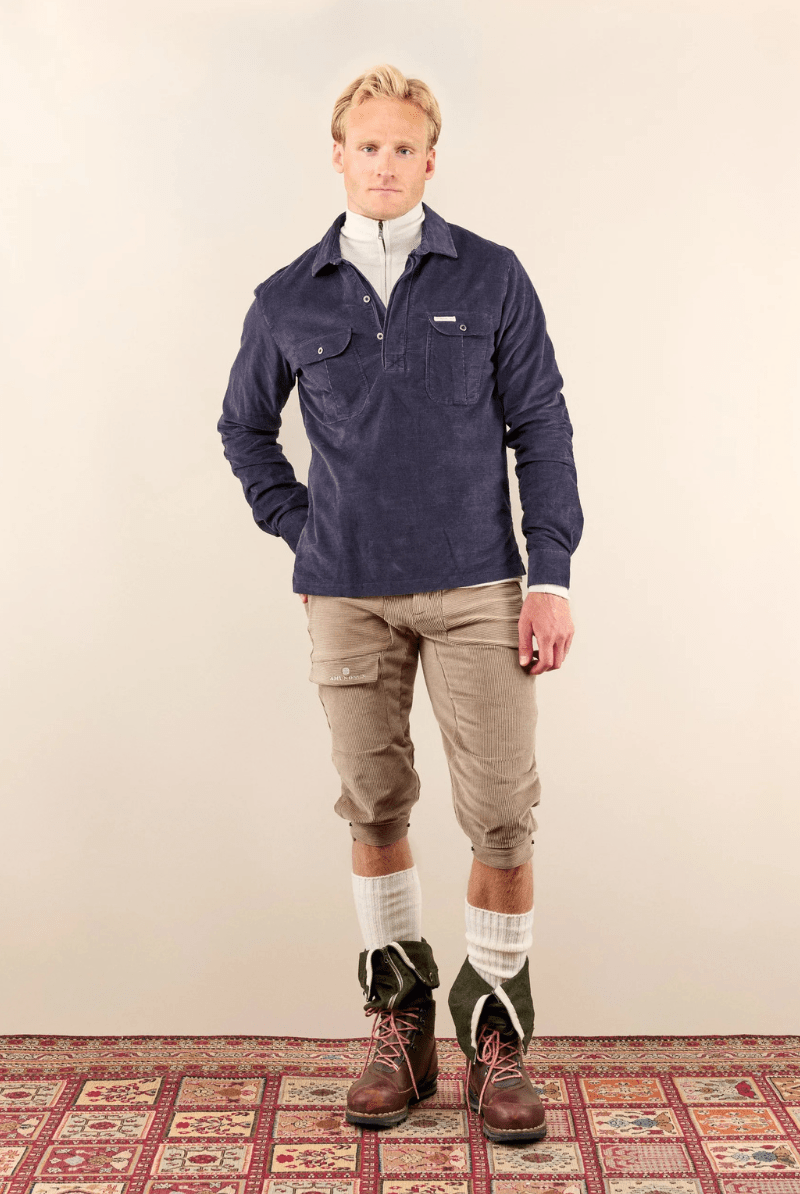 Shirts & Tops - Amundsen - Ranger Velvet Half - Zip Shirt - Archery Close