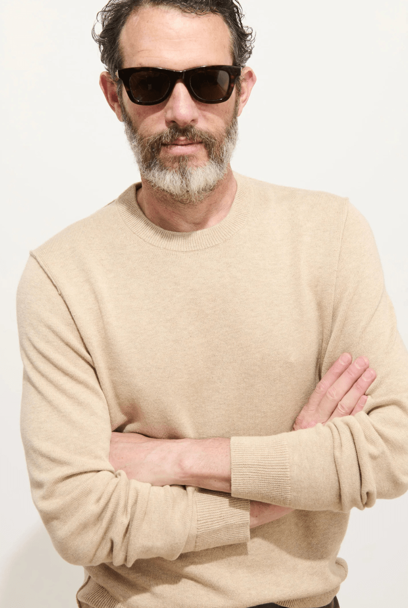 Sweater - Alex Mill - Reverse Seam Crew In Wool Cotton - Archery Close