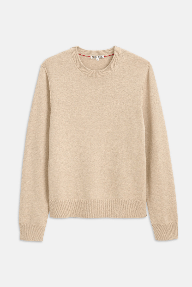 Sweater - Alex Mill - Reverse Seam Crew In Wool Cotton - Archery Close