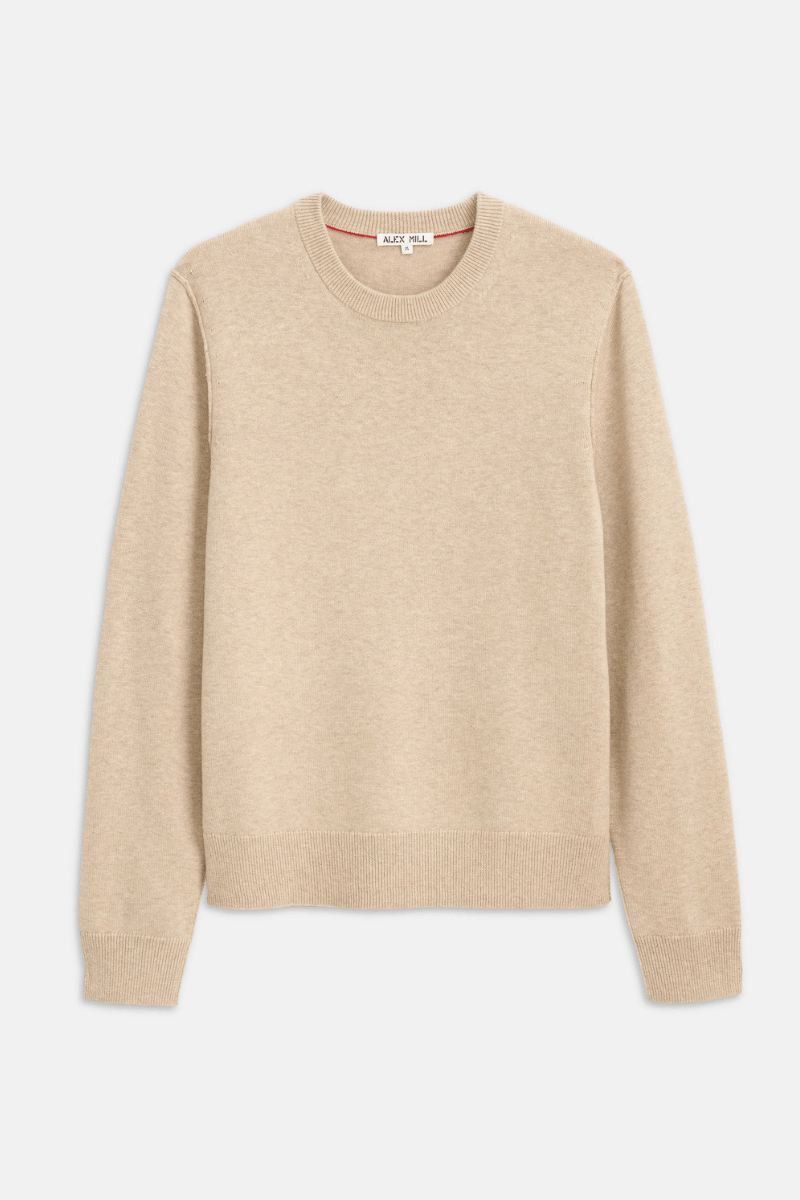 Sweater - Alex Mill - Reverse Seam Crew In Wool Cotton - Archery Close