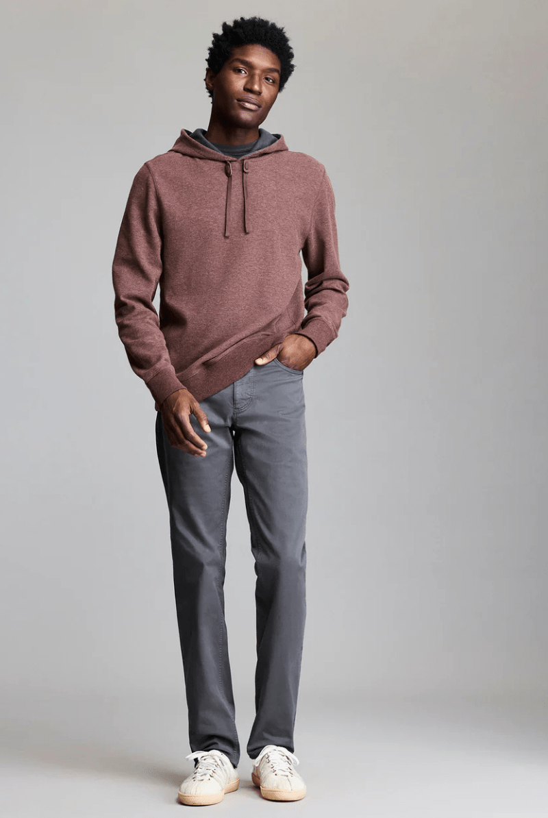 Sweatshirts - Billy Reid - Rib Hoodie Pullover in Cinnamon - Archery Close