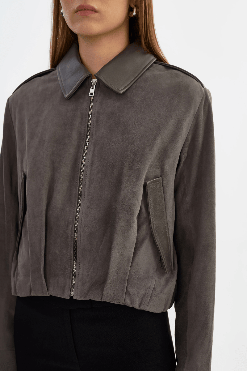 Outerwear - Lamarque - Robbie Suede Jacket - Archery Close