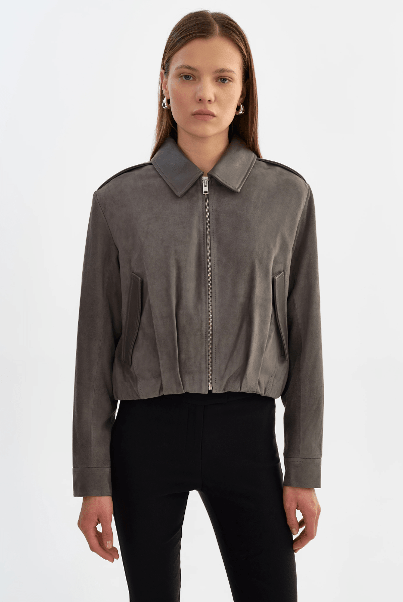 Outerwear - Lamarque - Robbie Suede Jacket - Archery Close