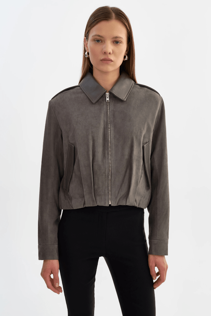 Outerwear - Lamarque - Robbie Suede Jacket - Archery Close