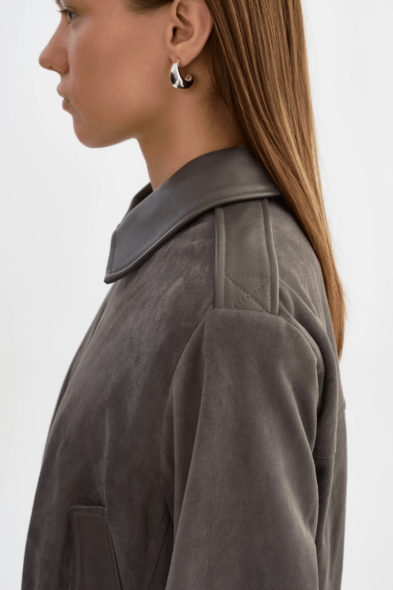 Outerwear - Lamarque - Robbie Suede Jacket - Archery Close