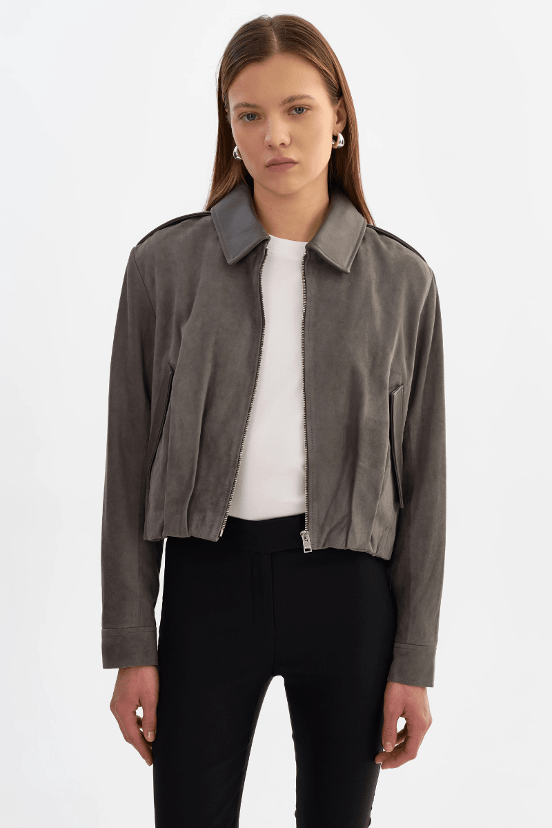 Outerwear - Lamarque - Robbie Suede Jacket - Archery Close