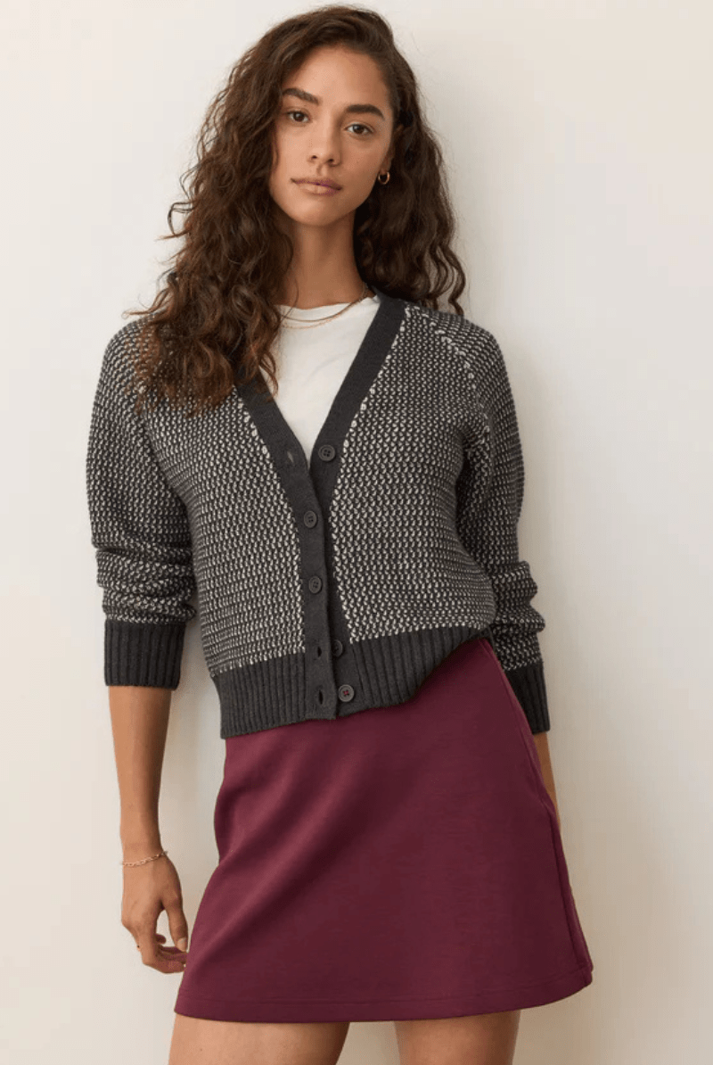 Sweater - Marine Layer - Robin Textured Cardigan - Archery Close