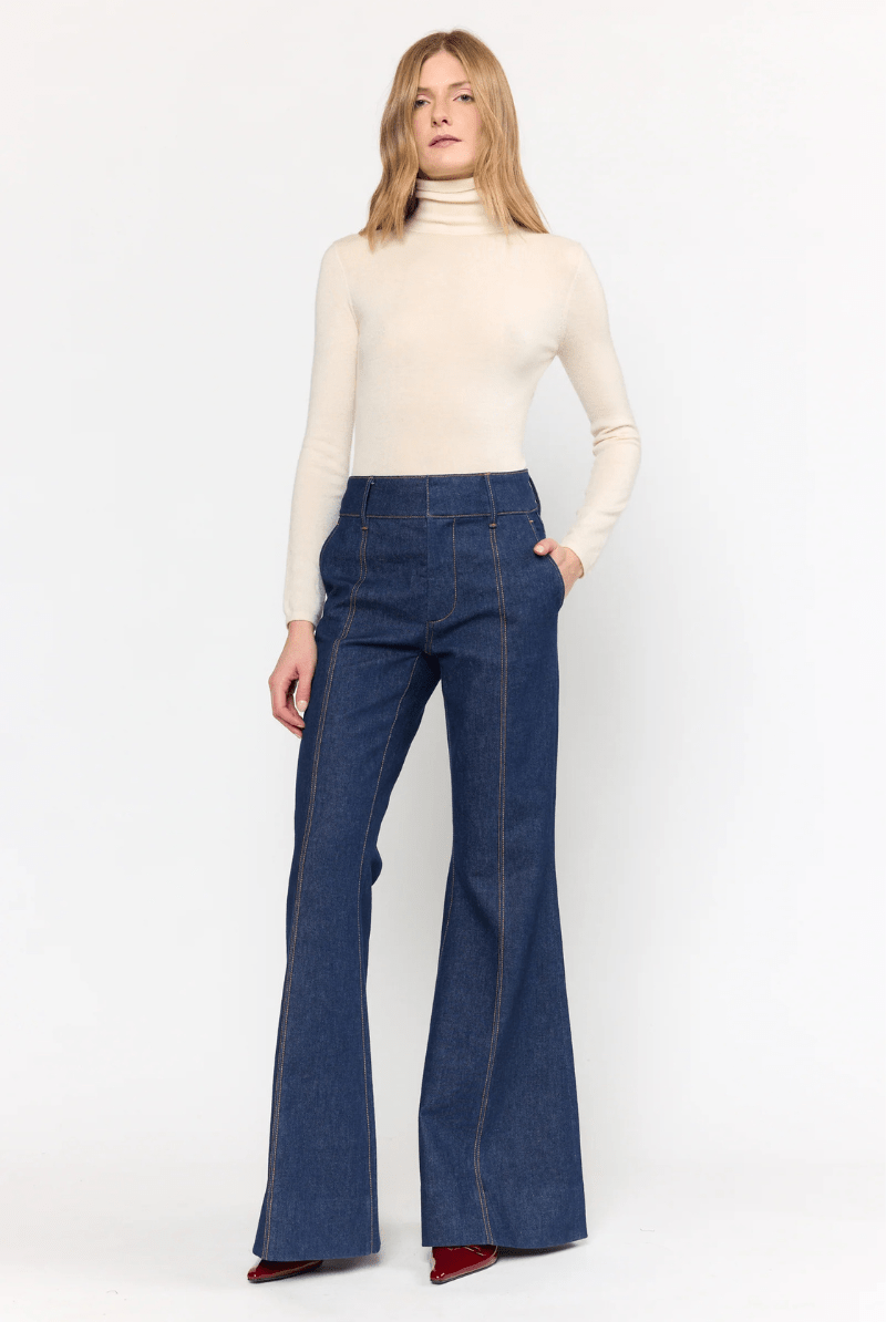 Jeans - Christy Lynn - Rowen Pant in Dark Indigo - Archery Close