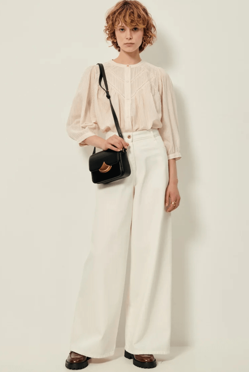 Shirts & Tops - Sessun - Savi Blouse in Sandblack - Archery Close