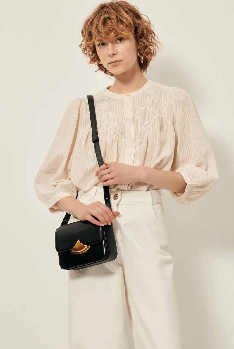 Shirts & Tops - Sessun - Savi Blouse in Sandblack - Archery Close