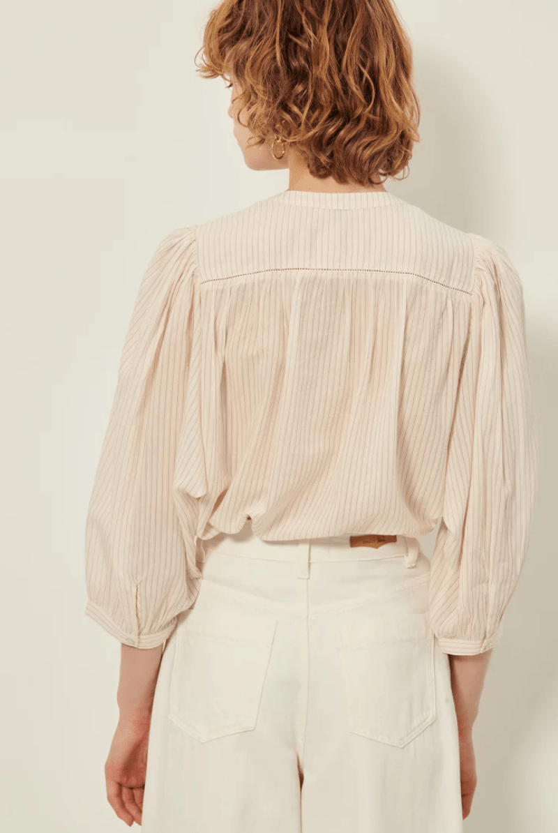 Shirts & Tops - Sessun - Savi Blouse in Sandblack - Archery Close