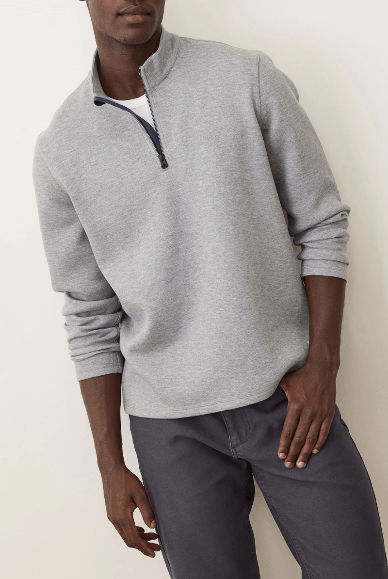 Sweatshirts - Marine Layer - Scuba Knit Quarter Zip - Archery Close