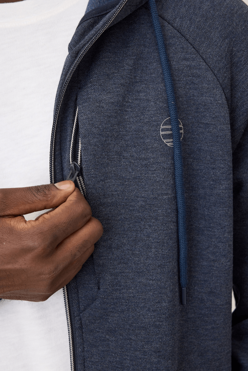 Sweatshirts - Marine Layer - Scuba Knit Zip Hoodie - Archery Close