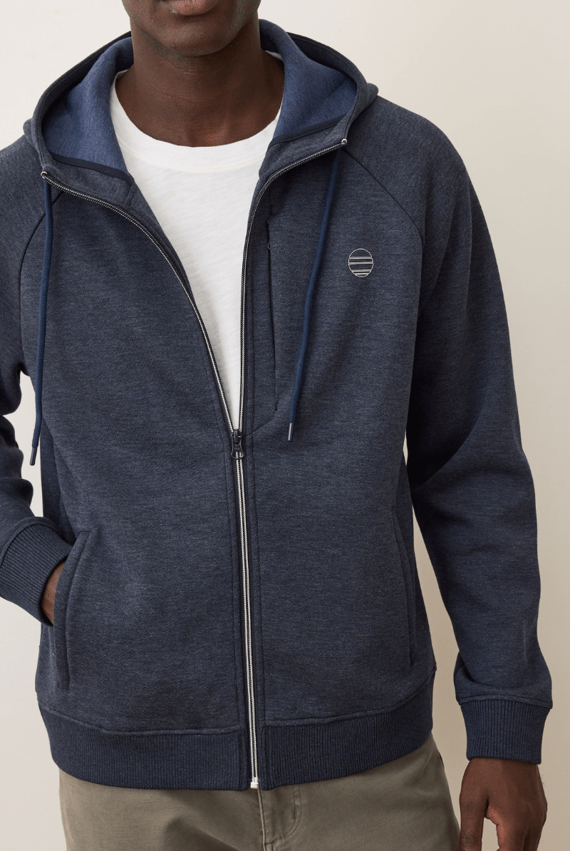 Sweatshirts - Marine Layer - Scuba Knit Zip Hoodie - Archery Close