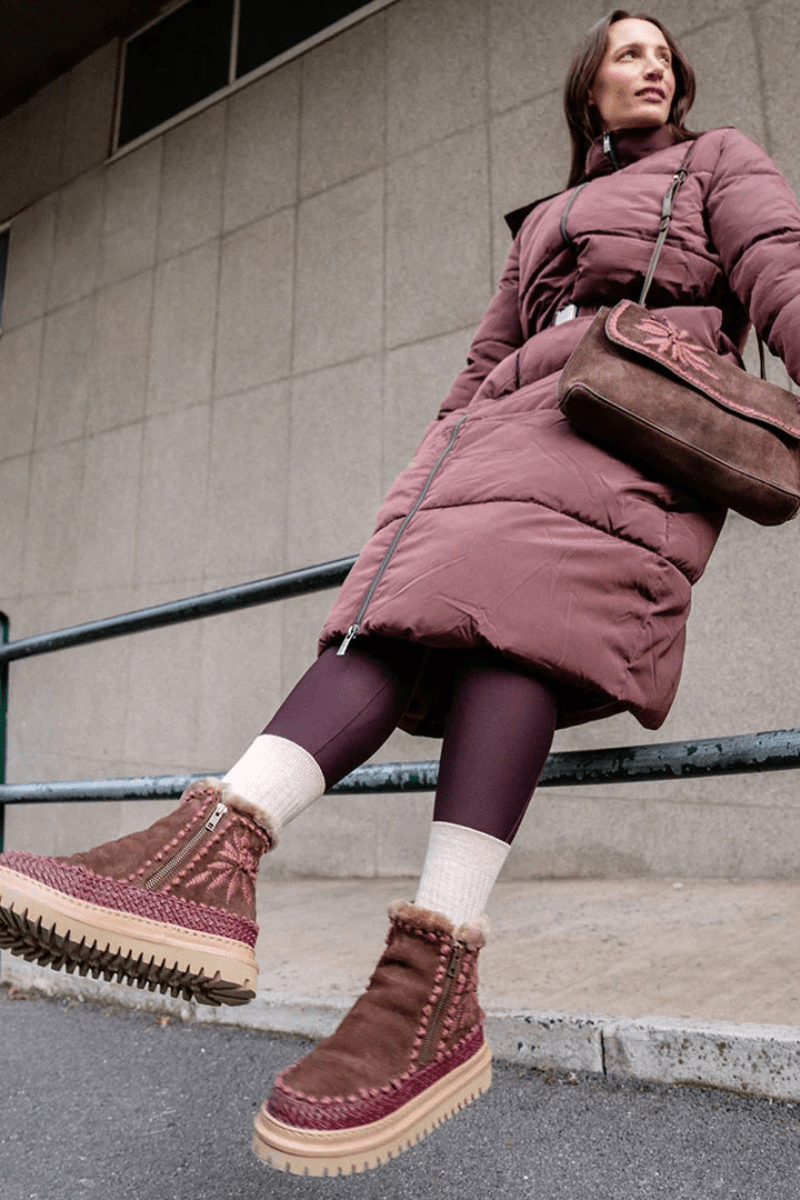 Shoes - Laidback London - Setsu 4.0 Floral Chocolate Suede - Archery Close