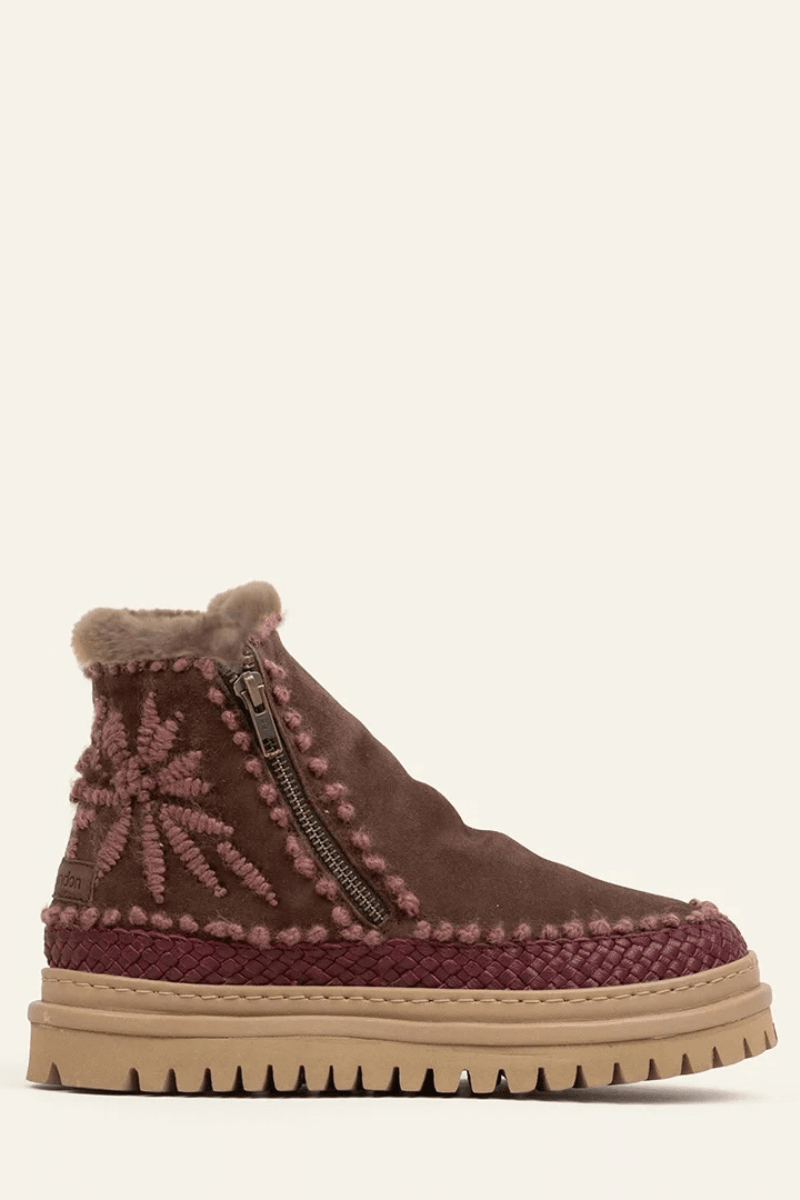 Shoes - Laidback London - Setsu 4.0 Floral Chocolate Suede - Archery Close