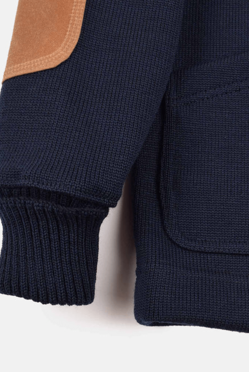 Sweater - Dehen 1920 - Shawl Sweater Coat 2.0 - Dark Navy - Archery Close