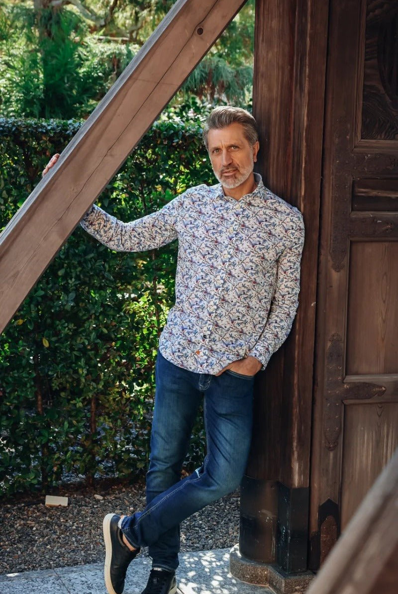 A Fish Named Fred Shirt Crane Sky - Off White