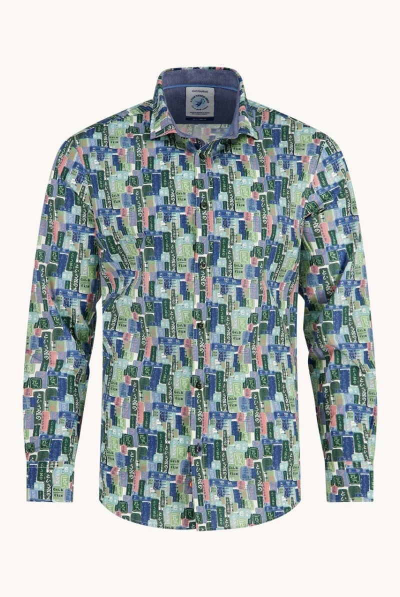 A Fish Named Fred Shirt Tokyo Signs - Multicolour Green