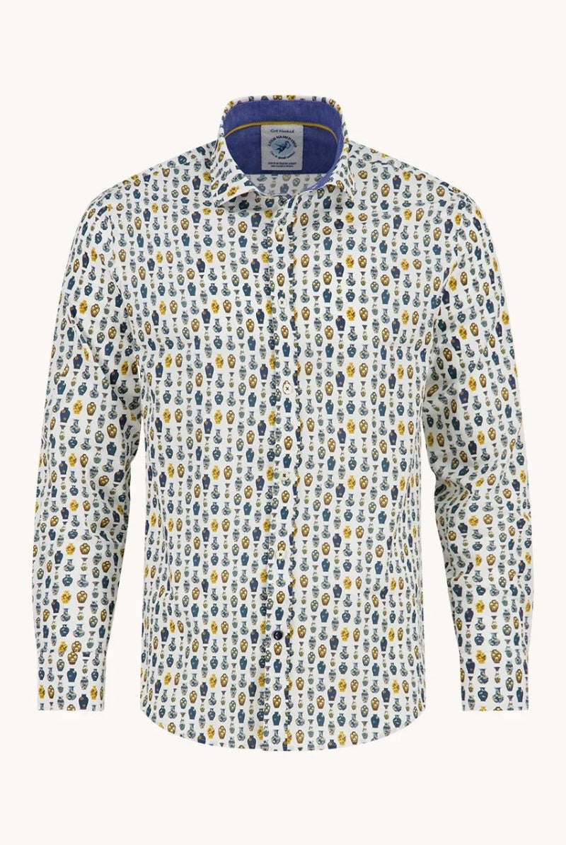 A Fish Named Fred Shirt Vase -Gold Yellow