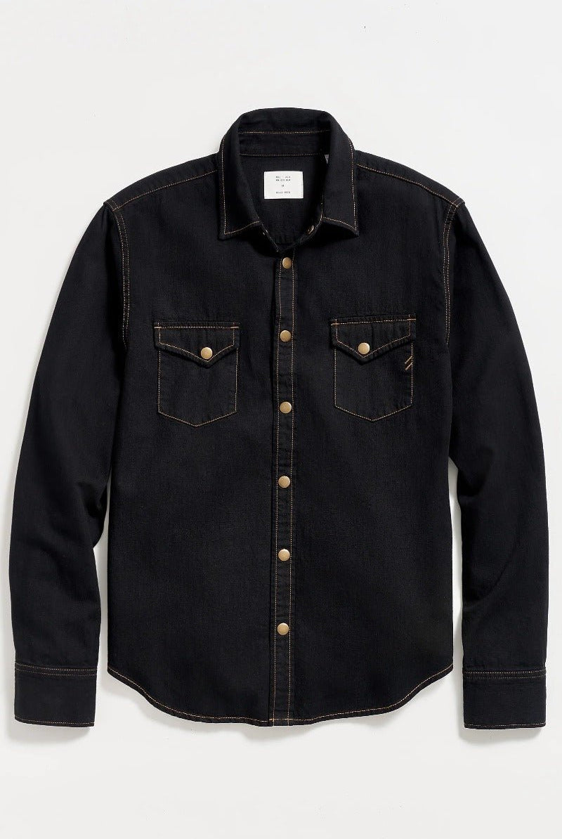 Billy Reid Shoals Denim Shirt - Black