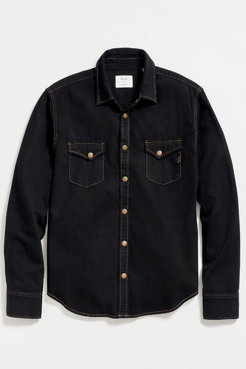 Billy Reid Shoals Denim Shirt - Black