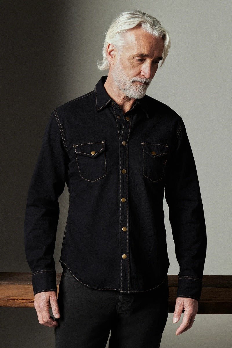 Billy Reid Shoals Denim Shirt - Black