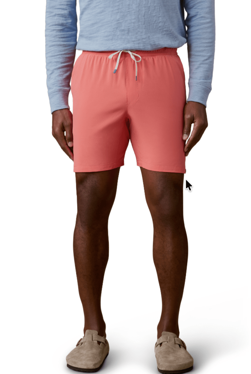 Swimsuit - Faherty Brand - Shorelite Active Short (7" Inseam) - Cherry Red - Archery Close
