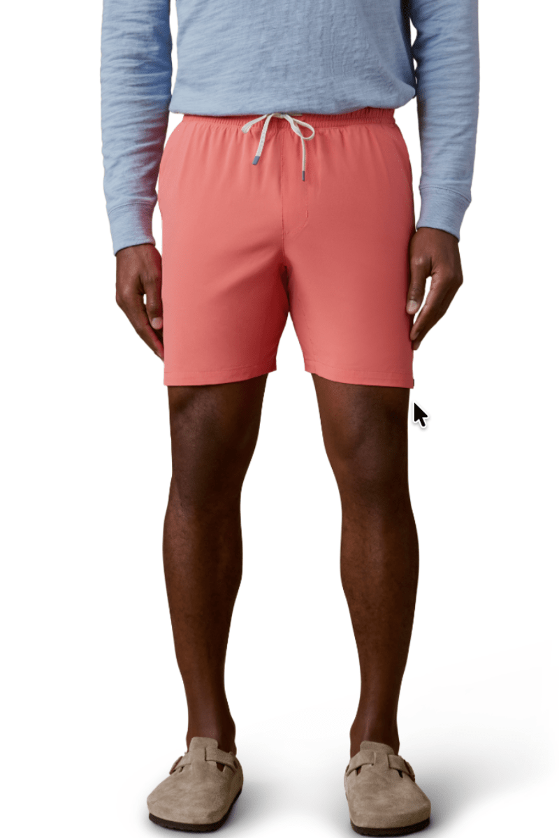 Swimsuit - Faherty Brand - Shorelite Active Short (7" Inseam) - Cherry Red - Archery Close
