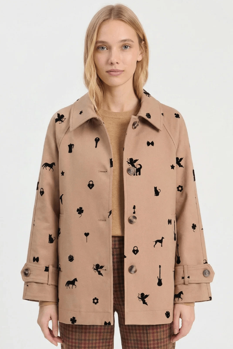 Outerwear - Vilagallo - Short Beige Jacket - Archery Close