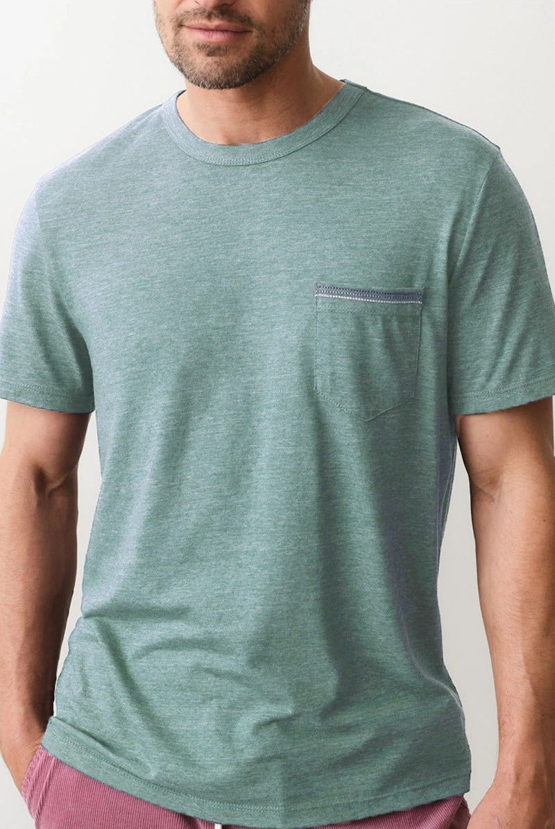 Marine Layer Signature Embroidered Pocket Tee - Deep Sea