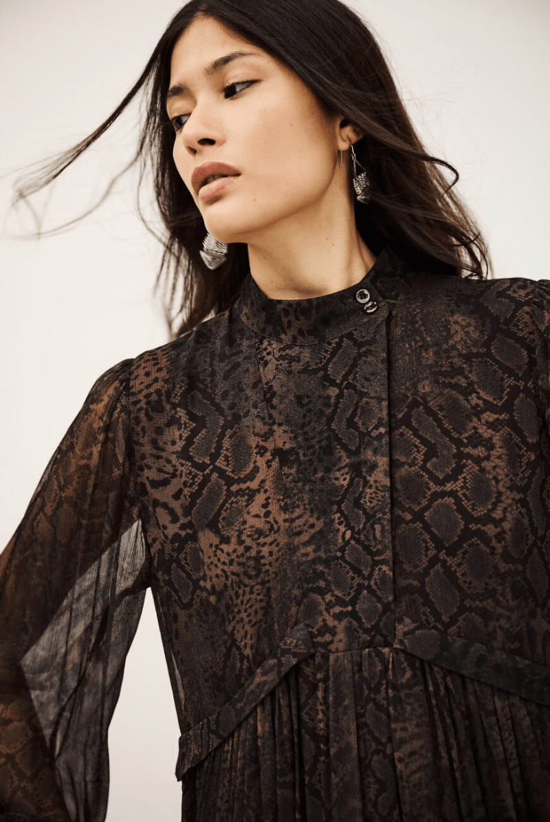 Dresses - ba&sh - Simba Dress in Brown - Archery Close