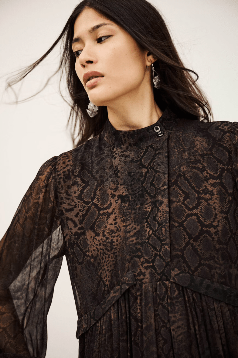 Dresses - ba&sh - Simba Dress in Brown - Archery Close