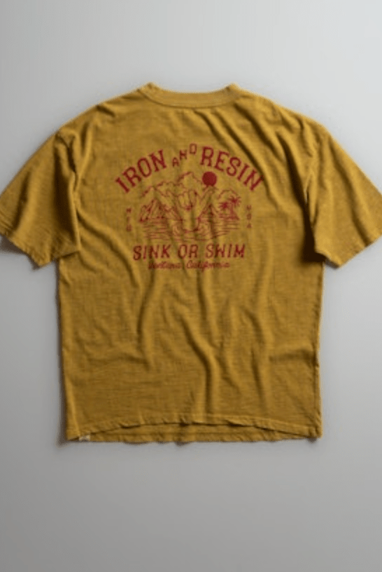 T-Shirt - Iron and Resin - Sink or Swim Pocket Tee - Goldenrod - Archery Close