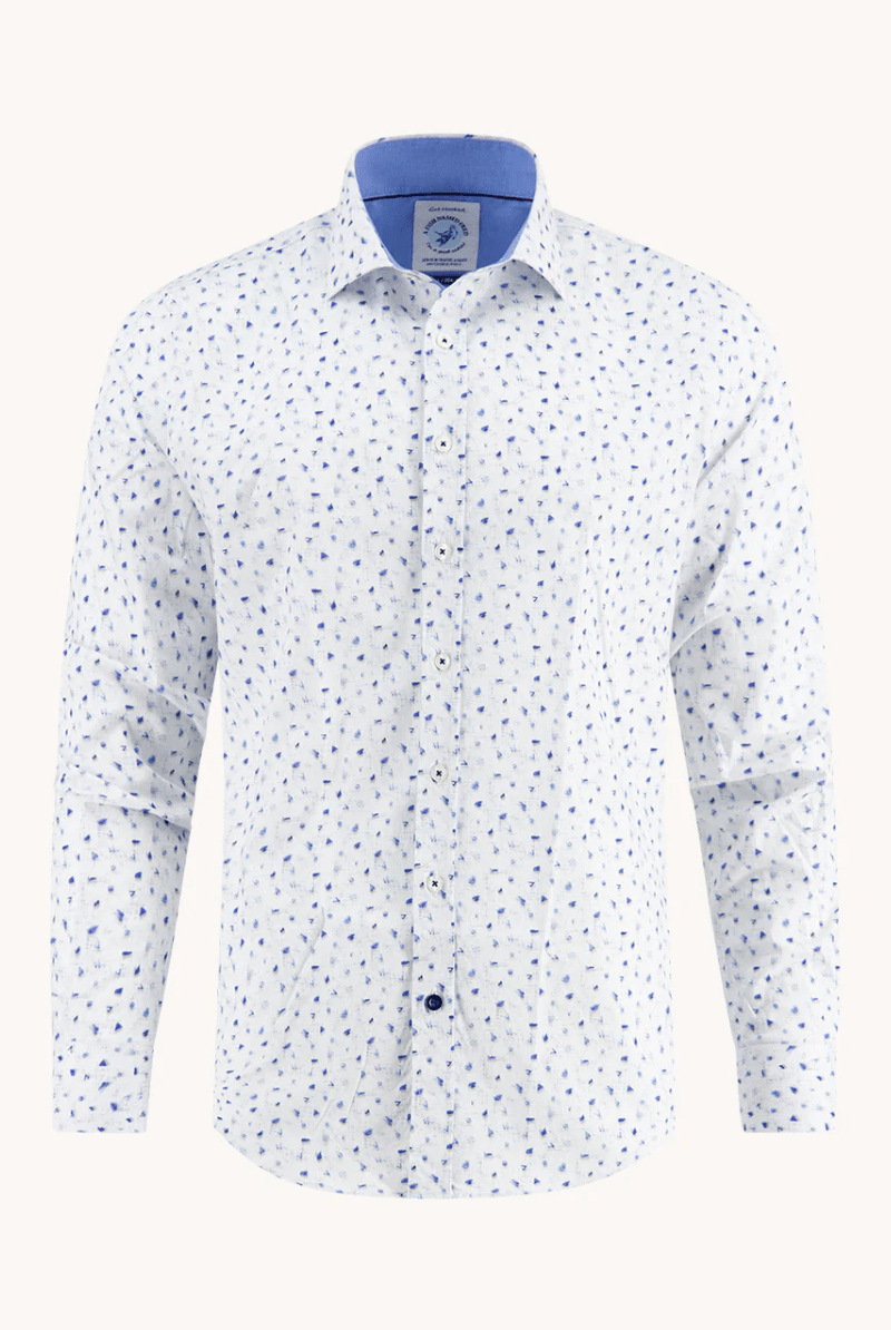 Shirts & Tops - A Fish Named Fred - Sketch Classic Blue Shirt - Archery Close