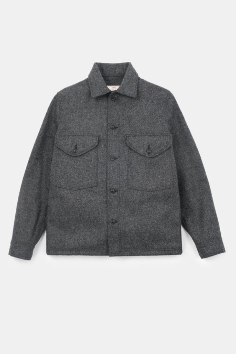 Shirts & Tops - Dehen 1920 - Skyline Overshirt - Melton Wool, Granite - Archery Close