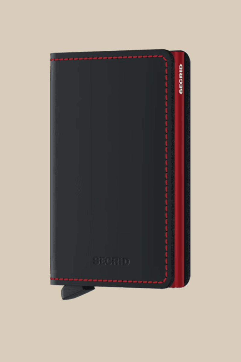 Handbags, Wallets & Cases - Secrid - Slimwallet in Matte Black & Red - Archery Close